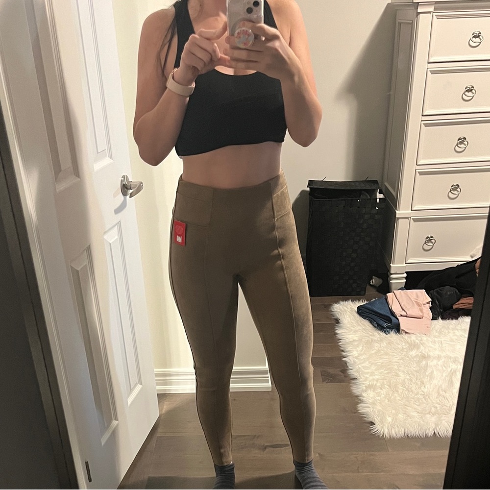 Spanx Faux Suede Leggings Size M